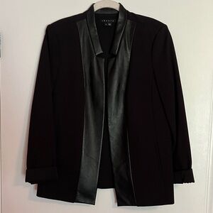 Theory Women's Black and Leather Blazer